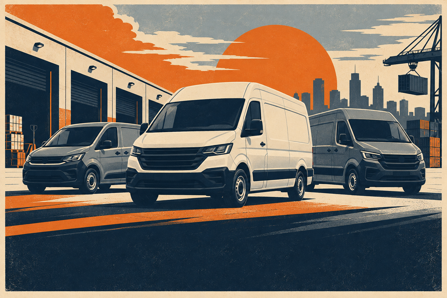Commercial Vans page-specific retro artwork