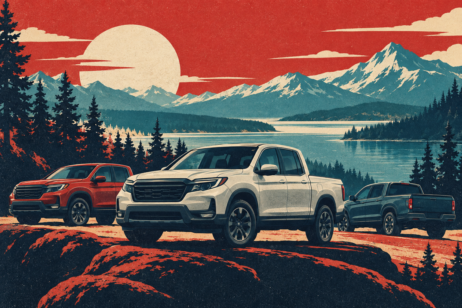 Honda page-specific retro artwork