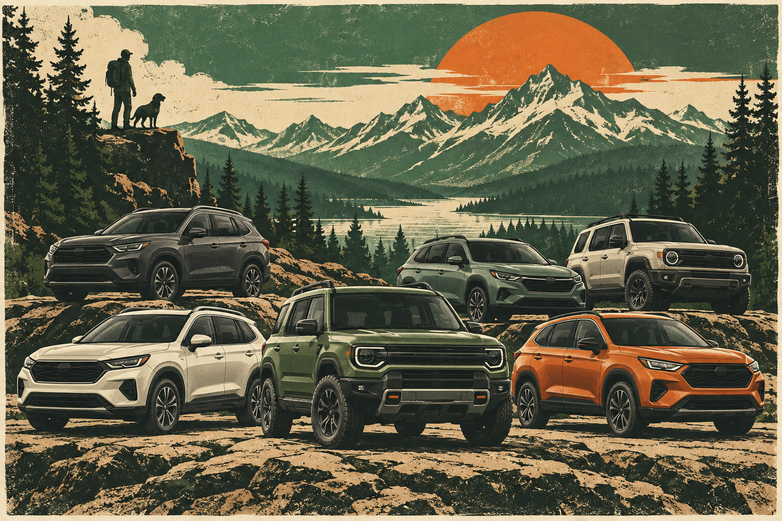 SUVs page-specific retro artwork