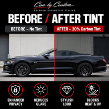 2017-2021 Ford Mustang Convertible All Sides + Rear Carbon Window Tint Kit