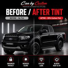2019-2022 Ford Ranger Extended Cab All Sides + Rear Window Carbon Tint Kit