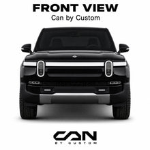 2022-2025 Rivian R1T Crew Cab All Sides + Rear Window carbon tint front view