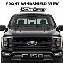 2021-2025 Ford F-150 Crew Cab Front Windows carbon tint front windshield view