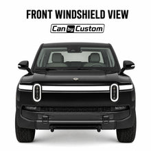 2022-2025 Rivian R1T Crew Cab Rear Windows carbon tint front windshield view