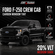 2024-2025 Ford F-250 Super Duty Crew Cab All Sides + Rear Window Carbon Tint Kit