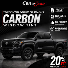 2024-2025 Toyota Tacoma Extended Cab Side Windows carbon tint hero vehicle