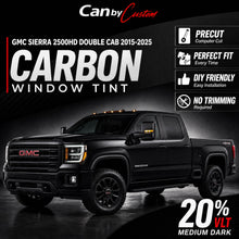 2015-2025 GMC Sierra 2500HD Double Cab Rear Windshield carbon tint hero vehicle