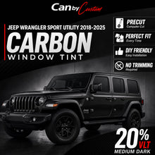 2018-2025 Jeep Wrangler Sport Utility All Sides + Rear Window carbon tint hero vehicle