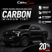 2024-2025 Toyota Tacoma Crew Cab Side Windows carbon tint hero vehicle
