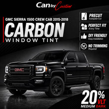 2015-2018 GMC Sierra 1500 Crew Cab Rear Windshield carbon tint hero vehicle