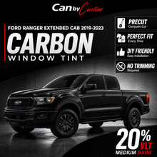 2019-2023 Ford Ranger Extended Cab Front Windows carbon tint hero vehicle