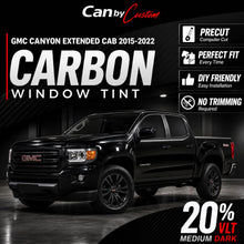 2015-2022 GMC Canyon Extended Cab Front Windows carbon tint hero vehicle