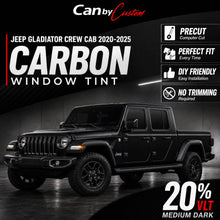 2020-2025 Jeep Gladiator Crew Cab Front Windows carbon tint hero vehicle