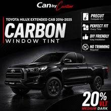 2016-2025 Toyota Hilux Extended Cab Front Windows carbon tint hero vehicle