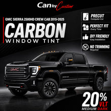 2015-2025 GMC Sierra 2500HD Crew Cab All Sides + Rear Window carbon tint hero vehicle