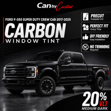 2017-2025 Ford F-350 Super Duty Crew Cab All Sides + Rear Window carbon tint hero vehicle