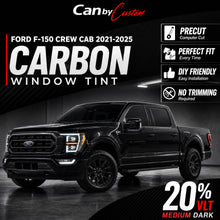 2021-2025 Ford F-150 Crew Cab Rear Windshield carbon tint hero vehicle