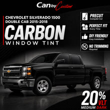 2015-2018 Chevrolet Silverado 1500 Double Cab Rear Windshield carbon tint hero vehicle