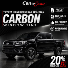 2016-2025 Toyota Hilux Crew Cab Side Windows carbon tint hero vehicle