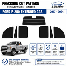 2024 Ford F-250 Super Duty Extended Cab All Sides + Rear Window Carbon Tint Kit