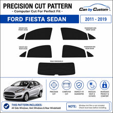 2017-2019 Ford Fiesta Sedan All Sides + Rear Window Carbon Tint Kit
