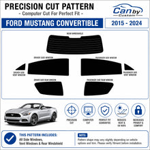 2017-2021 Ford Mustang Convertible All Sides + Rear Carbon Window Tint Kit