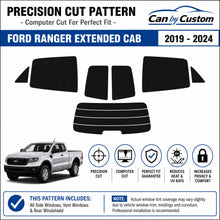 2019-2022 Ford Ranger Extended Cab All Sides + Rear Window Carbon Tint Kit