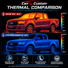 2019-2022 Ford Ranger Extended Cab All Sides + Rear Window Carbon Tint Kit