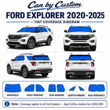 2017-2025 Ford Explorer All Sides + Rear Window Carbon Tint Kit