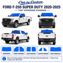 2024 Ford F-250 Super Duty Extended Cab All Sides + Rear Window Carbon Tint Kit