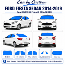 2017-2019 Ford Fiesta Sedan All Sides + Rear Window Carbon Tint Kit
