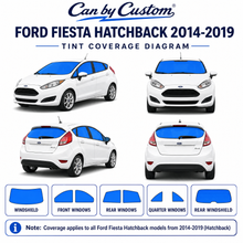 2017-2019 Ford Fiesta Hatchback All Sides + Rear Window Carbon Tint Kit
