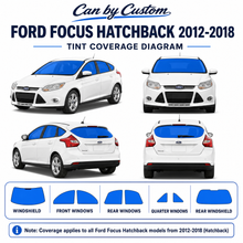 2017-2018 Ford Focus Hatchback All Sides + Rear Window Carbon Tint Kit