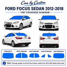 2017-2018 Ford Focus Sedan All Sides + Rear Window Carbon Tint Kit