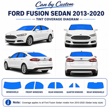 2017-2020 Ford Fusion All Sides + Rear Window Carbon Tint Kit