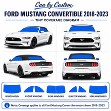 2017-2021 Ford Mustang Convertible All Sides + Rear Carbon Window Tint Kit