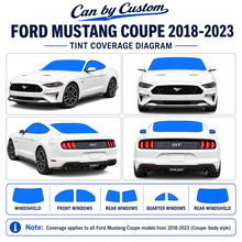2017-2021 Ford Mustang Coupe All Sides + Rear Window Carbon Tint Kit