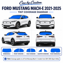 2021-2022 Ford Mustang Mach-E All Sides + Rear Window Carbon Window Tint Kit