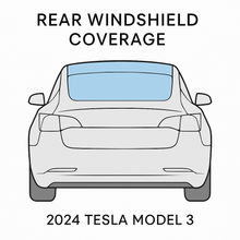 tint coverage diagram  tesla model3 rear windshield