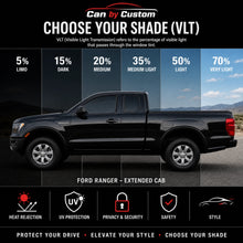 2019-2022 Ford Ranger Extended Cab All Sides + Rear Window Carbon Tint Kit